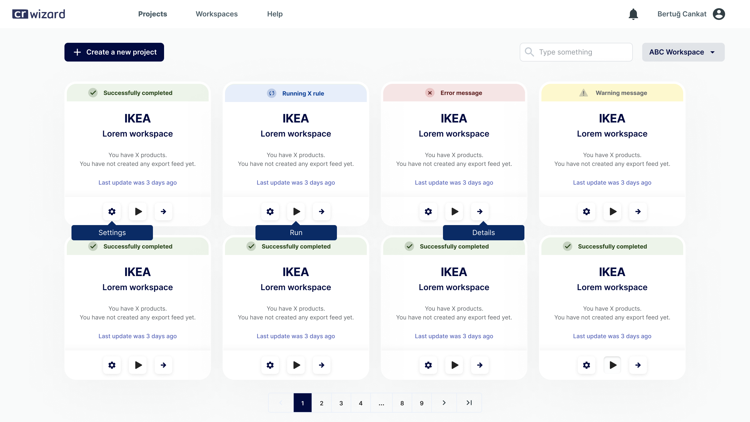 CRWizard — Yeni arayüz