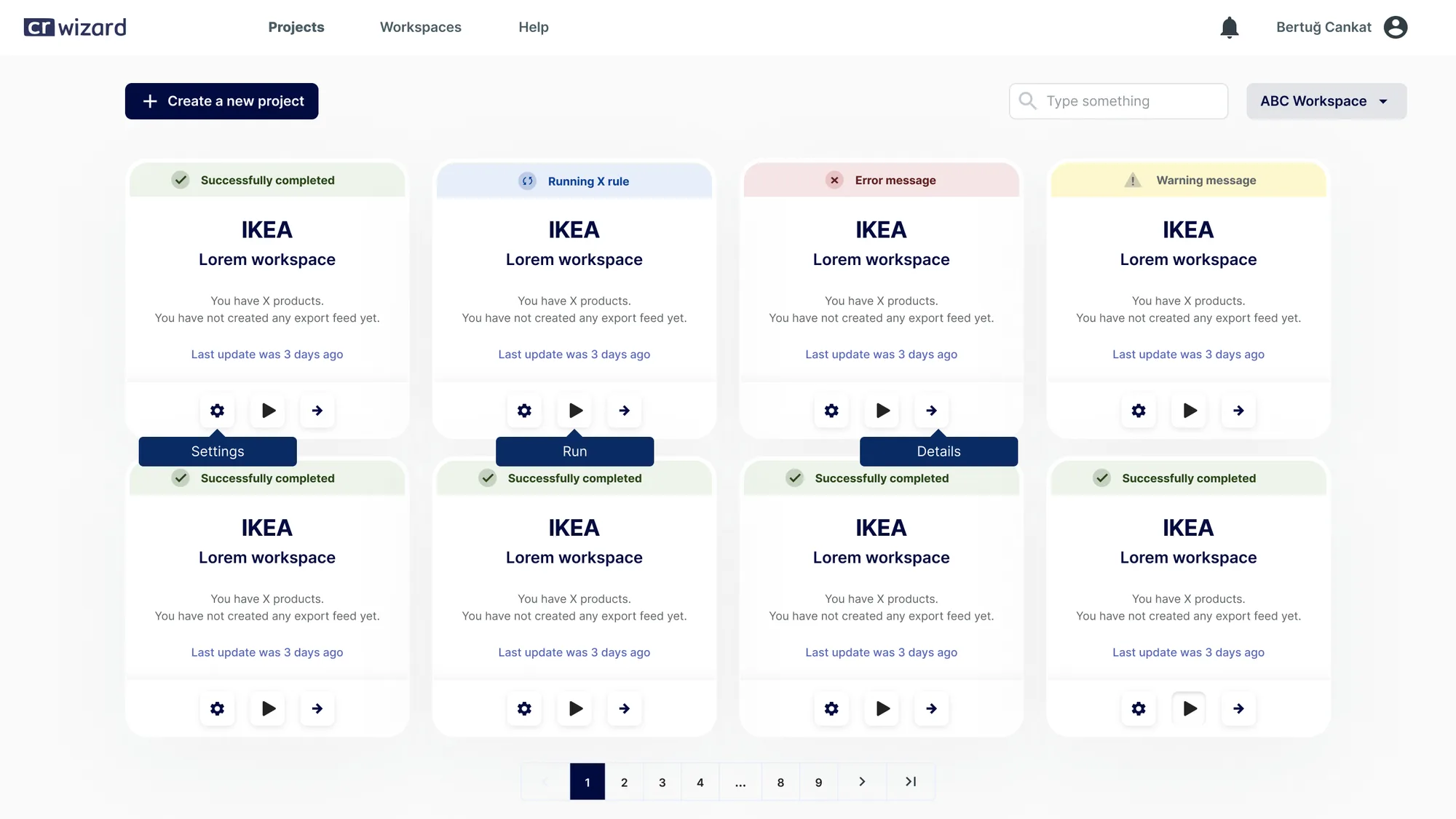CRWizard — Yeni arayüz