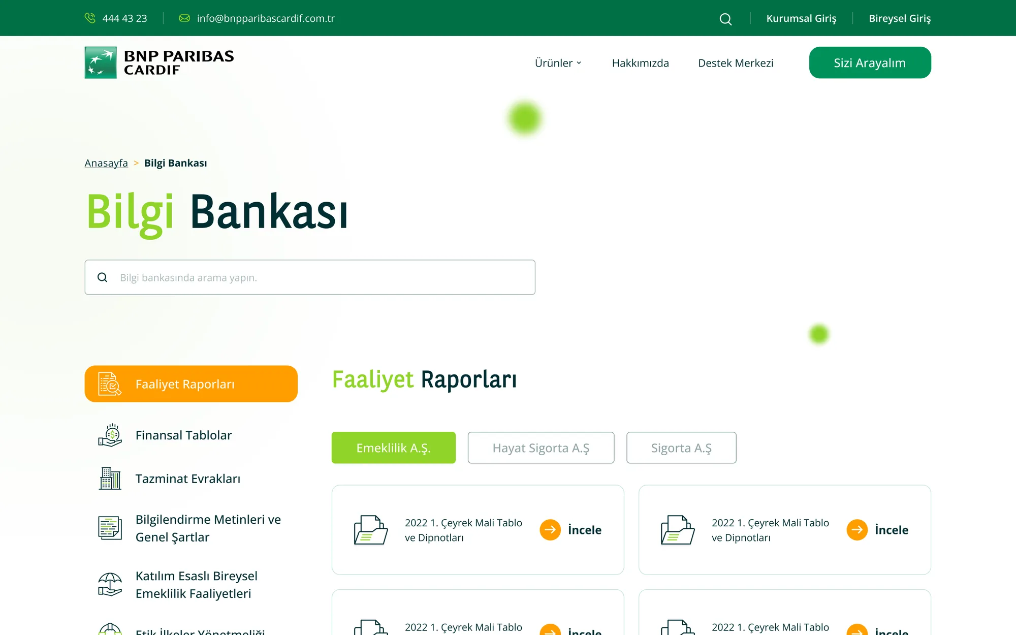 BNP Paribas Cardif — Bilgi bankası